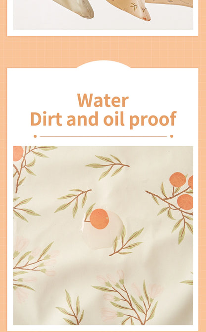 HappyFlute Danish New Style High Qualit PU Fabric Cute Waterproof Long Sleeves Snap Overalls Large Pocket Dirty Free Feeding Bib