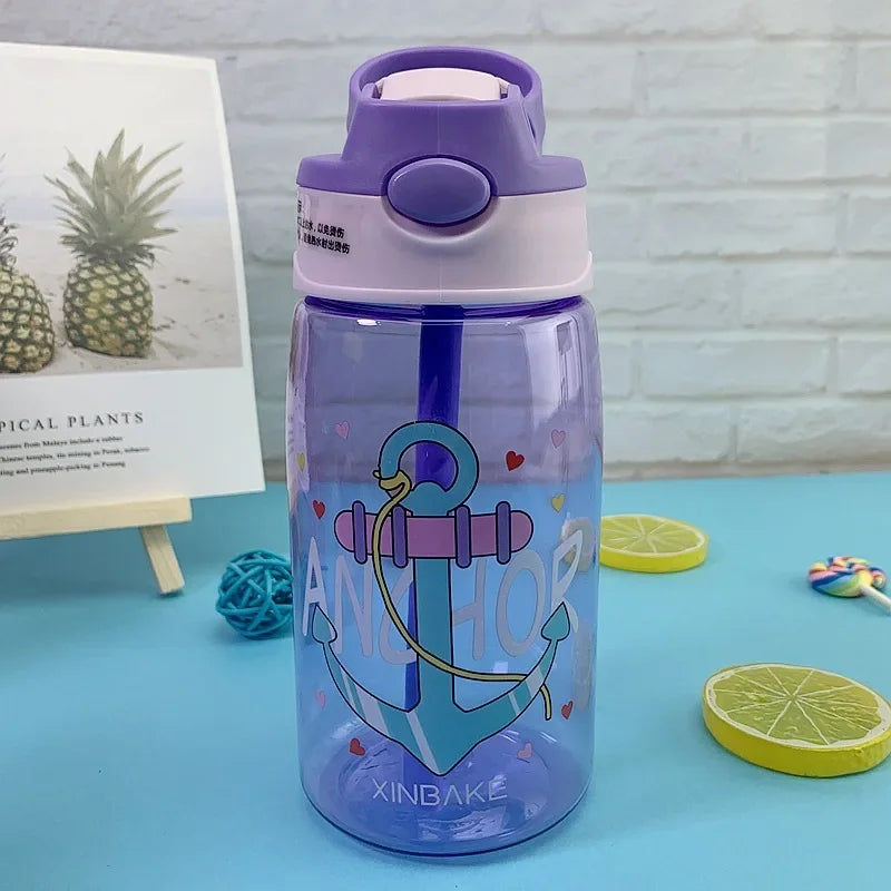 Kids Water Sippy Cup Creative Cartoon Baby Feeding Cups with Straws Leakproof Water Bottles Outdoor Portable Children's Cups