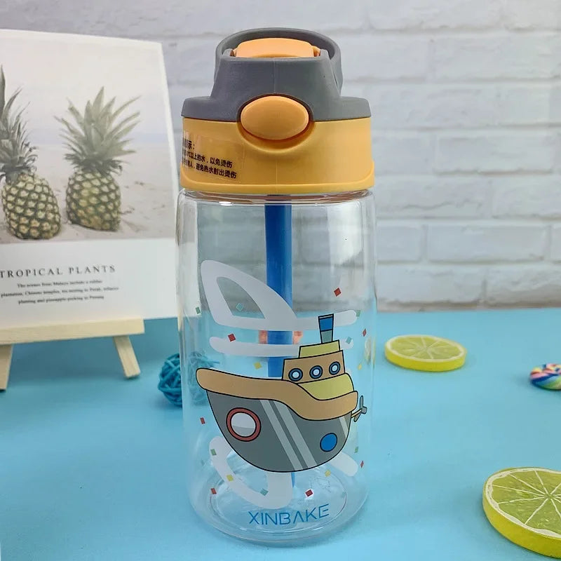 Kids Water Sippy Cup Creative Cartoon Baby Feeding Cups with Straws Leakproof Water Bottles Outdoor Portable Children's Cups