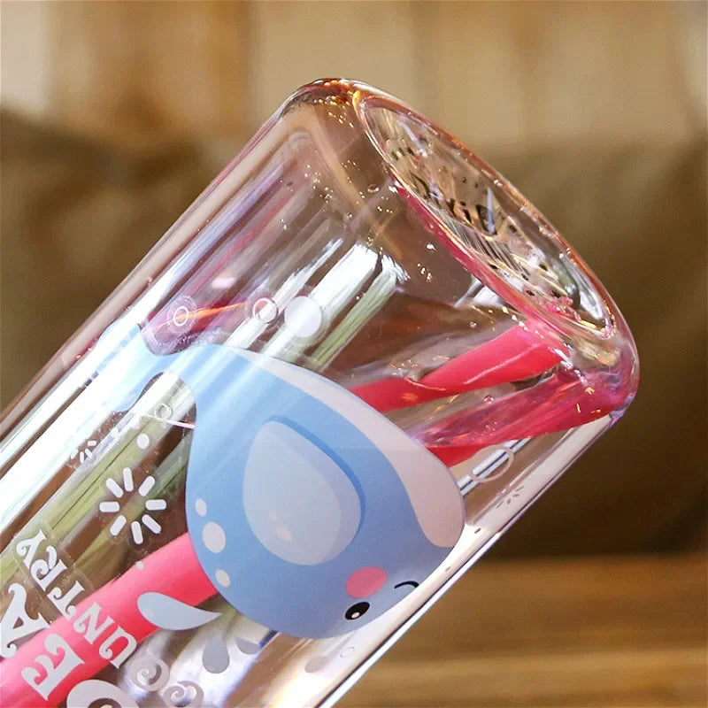 Kids Water Sippy Cup Creative Cartoon Baby Feeding Cups with Straws Leakproof Water Bottles Outdoor Portable Children's Cups
