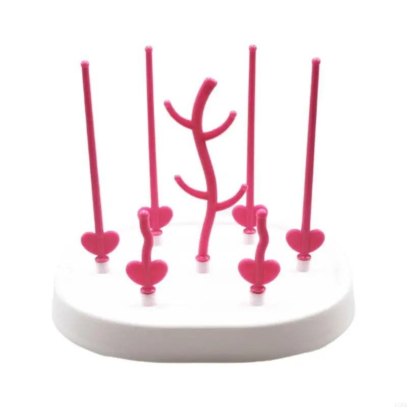L8RB Baby Bottle Drying Rack Newborn Feeding Bottle Cleaning Dryer Drainer Storage Nipple Shelf Pacifier Milk Feeding Cup Holder