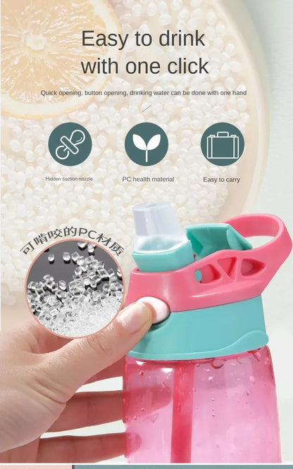 Kids Water Sippy Cup Creative Cartoon Baby Feeding Cups with Straws Leakproof Water Bottles Outdoor Portable Children's Cups
