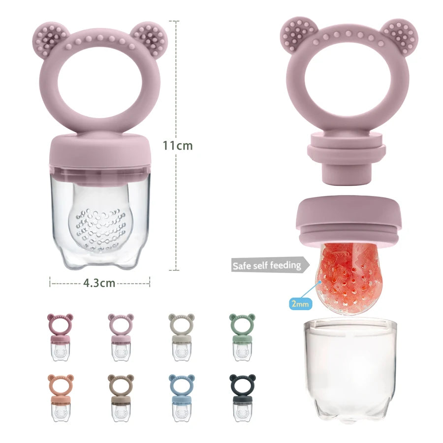 Baby Pacifier Fruit Feeder Cover Silicone Bebe Nipple Fresh Fruit Food Vegetable Feeding Soother Baby Accessories Newborn