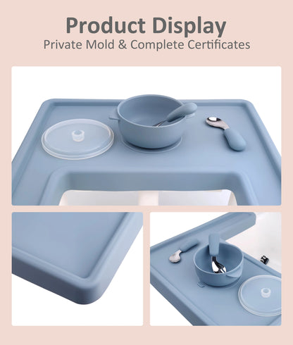 Washable Full Cover Placemat Dinning Highchair Tray Baby Silicone Placemat