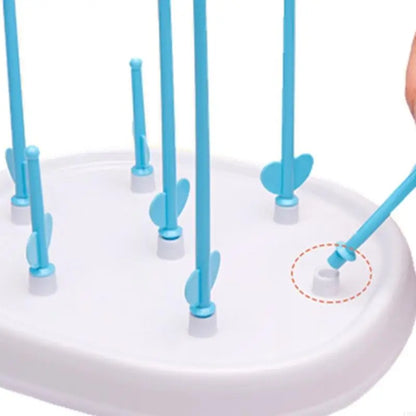 L8RB Baby Bottle Drying Rack Newborn Feeding Bottle Cleaning Dryer Drainer Storage Nipple Shelf Pacifier Milk Feeding Cup Holder