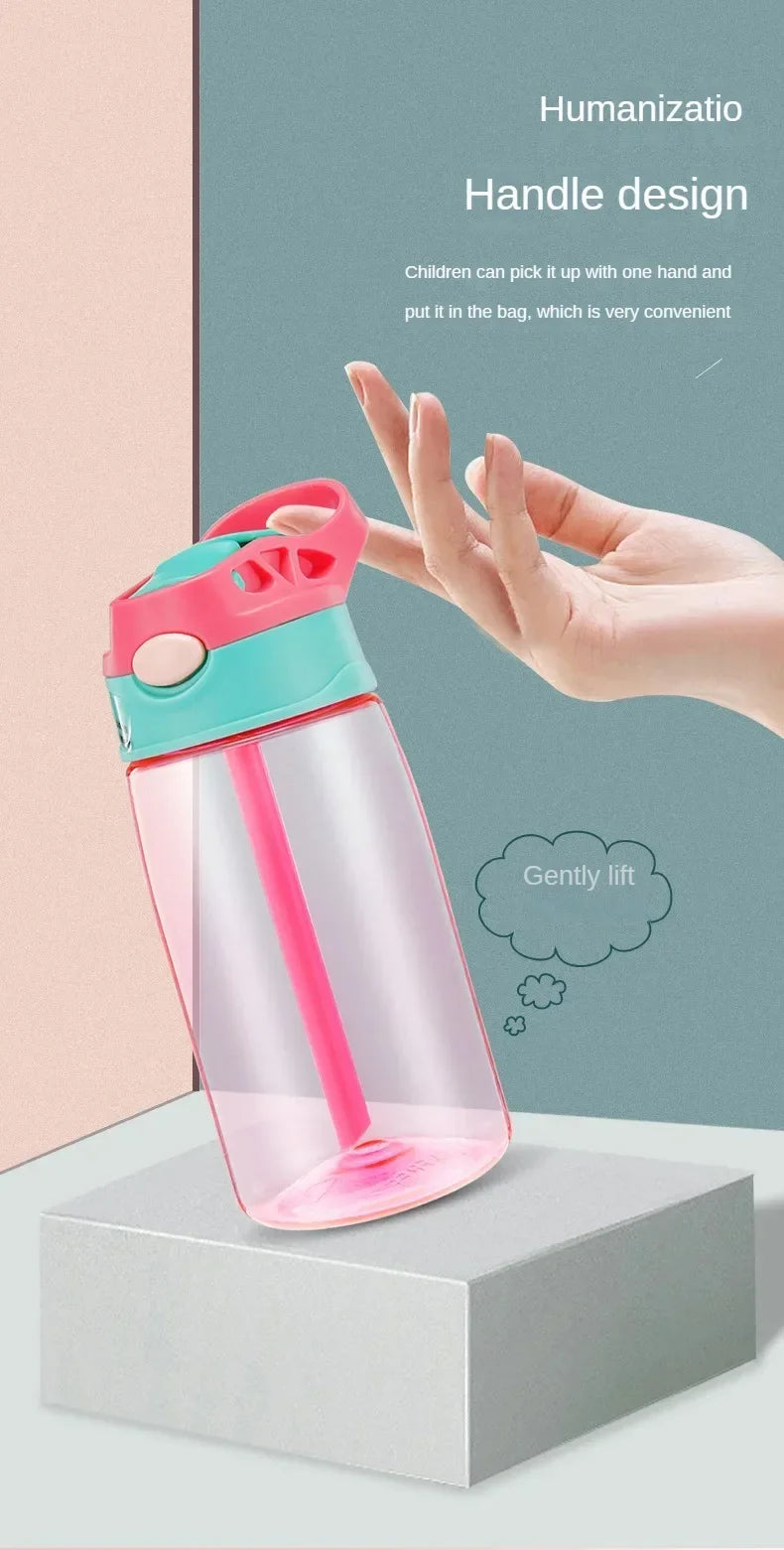 Kids Water Sippy Cup Creative Cartoon Baby Feeding Cups with Straws Leakproof Water Bottles Outdoor Portable Children's Cups
