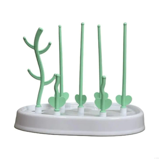 L8RB Baby Bottle Drying Rack Newborn Feeding Bottle Cleaning Dryer Drainer Storage Nipple Shelf Pacifier Milk Feeding Cup Holder