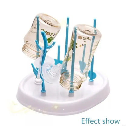 L8RB Baby Bottle Drying Rack Newborn Feeding Bottle Cleaning Dryer Drainer Storage Nipple Shelf Pacifier Milk Feeding Cup Holder