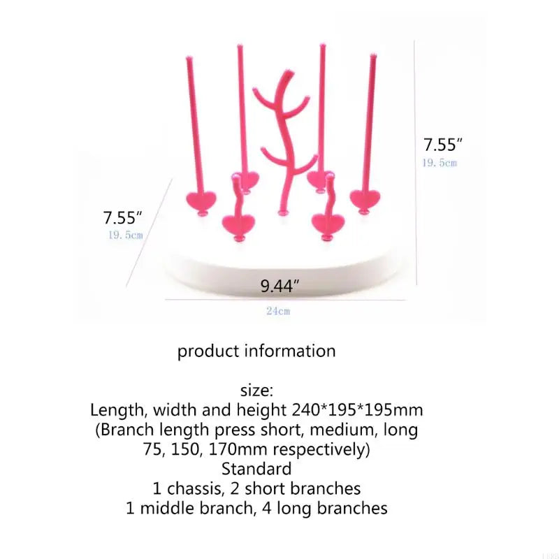 L8RB Baby Bottle Drying Rack Newborn Feeding Bottle Cleaning Dryer Drainer Storage Nipple Shelf Pacifier Milk Feeding Cup Holder