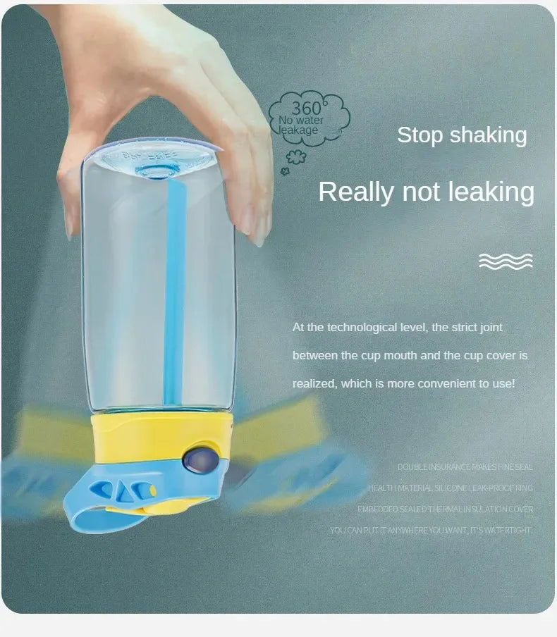 Kids Water Sippy Cup Creative Cartoon Baby Feeding Cups with Straws Leakproof Water Bottles Outdoor Portable Children's Cups