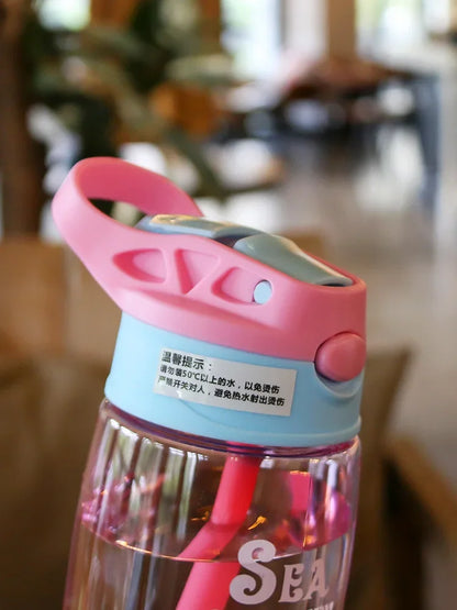 Kids Water Sippy Cup Creative Cartoon Baby Feeding Cups with Straws Leakproof Water Bottles Outdoor Portable Children's Cups
