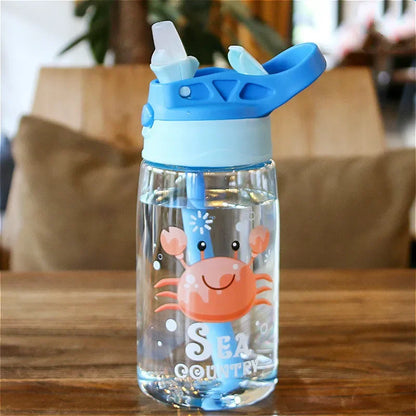 Kids Water Sippy Cup Creative Cartoon Baby Feeding Cups with Straws Leakproof Water Bottles Outdoor Portable Children's Cups