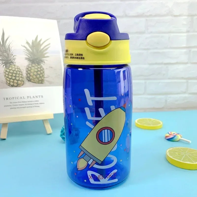 Kids Water Sippy Cup Creative Cartoon Baby Feeding Cups with Straws Leakproof Water Bottles Outdoor Portable Children's Cups