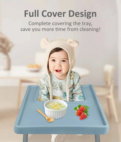 Washable Full Cover Placemat Dinning Highchair Tray Baby Silicone Placemat